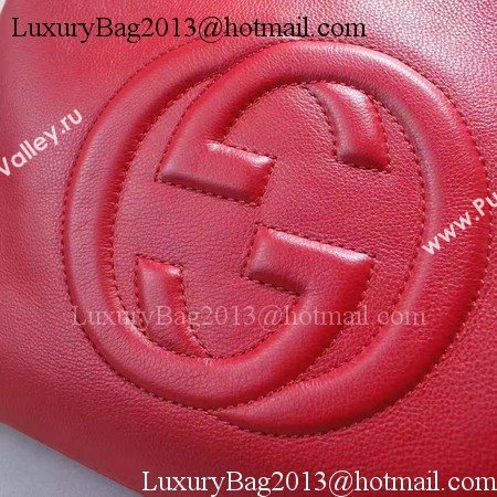 Gucci Soho Medium Tote Bag Calfskin Leather 308982 Red