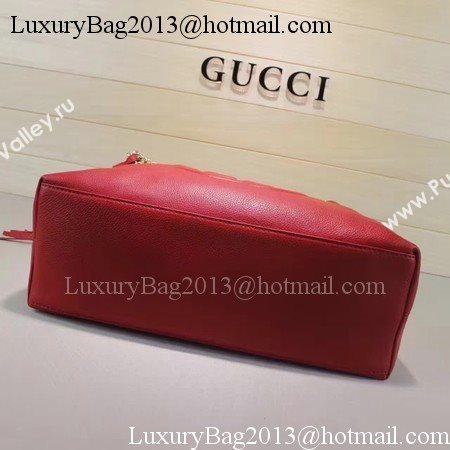 Gucci Soho Medium Tote Bag Calfskin Leather 308982 Red
