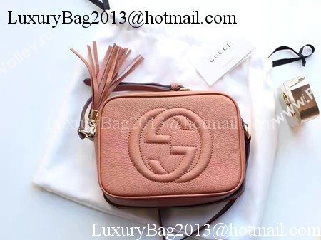 Gucci Soho Metallic Leather Disco Bag 308364 Brown