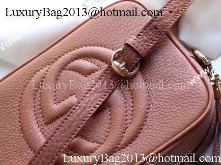 Gucci Soho Metallic Leather Disco Bag 308364 Brown