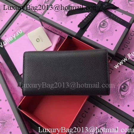 Gucci Padlock Continental Wallet Calfskin Leather 453506 Black