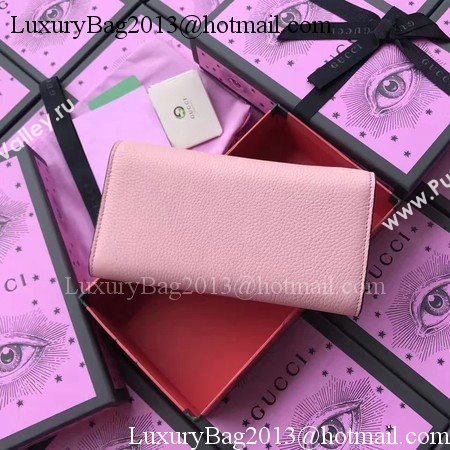 Gucci Padlock Continental Wallet Calfskin Leather 453506 Pink