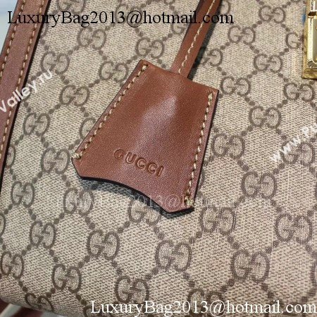 Gucci Padlock GG Supreme Canvas Shoulder Bag 479197 Apricot