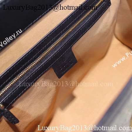 Gucci Padlock GG Supreme Canvas Shoulder Bag 479197 Black