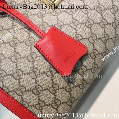 Gucci Padlock GG Supreme Canvas Shoulder Bag 479197 Red