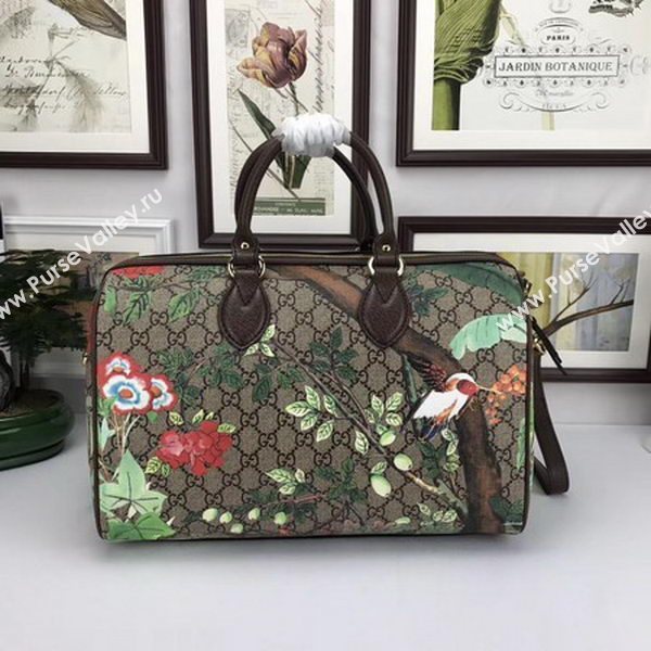 Gucci Tian GG Supreme Boston Bag 409527 Brown