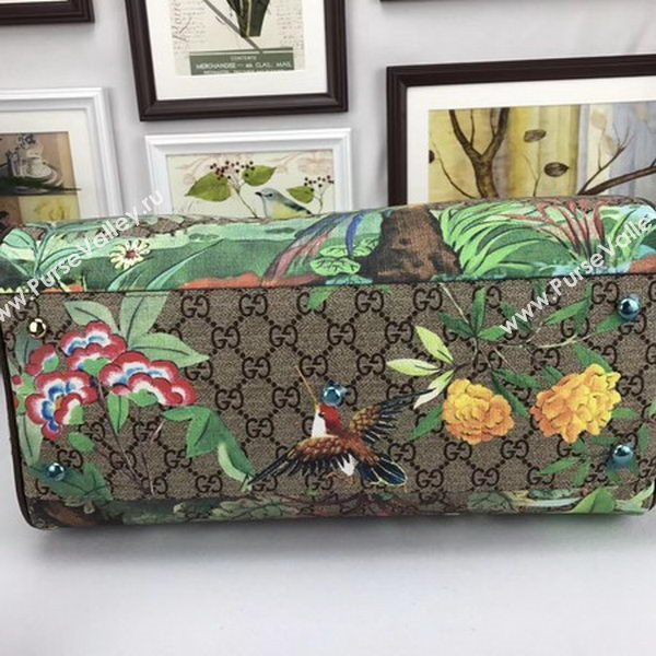 Gucci Tian GG Supreme Boston Bag 409527 Brown