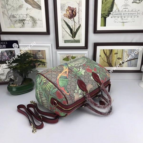 Gucci Tian GG Supreme Boston Bag 409527 Wine