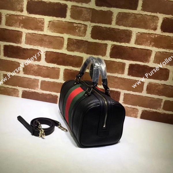 Gucci Vintage Leather Boston Bag 269876 Black