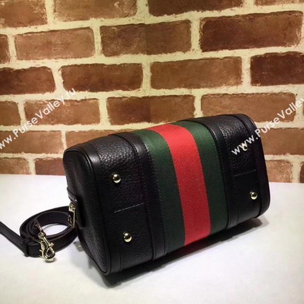 Gucci Vintage Leather Boston Bag 269876 Black