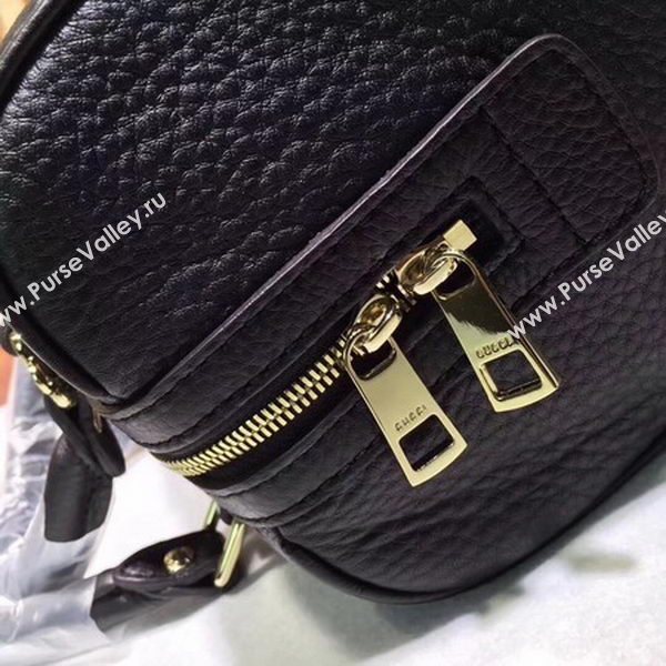 Gucci Vintage Leather Boston Bag 269876 Black