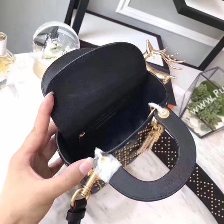 Dior Cannage Nano Lady Bag Original Sheeepskin Leather CD3890 Black