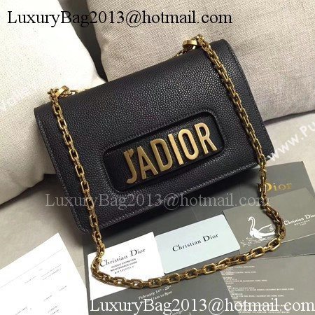 Dior JADIOR Flap Bag Calfskin M9003 Black