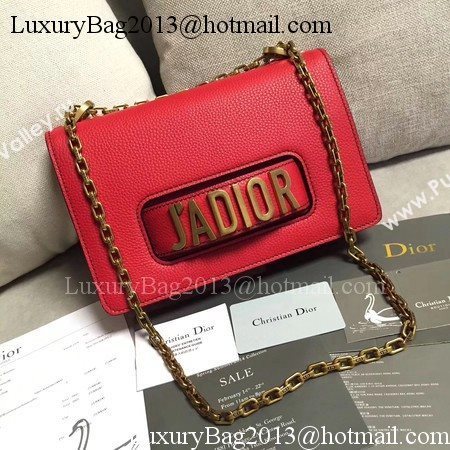 Dior JADIOR Flap Bag Calfskin M9003 Red