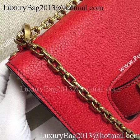 Dior JADIOR Flap Bag Calfskin M9003 Red