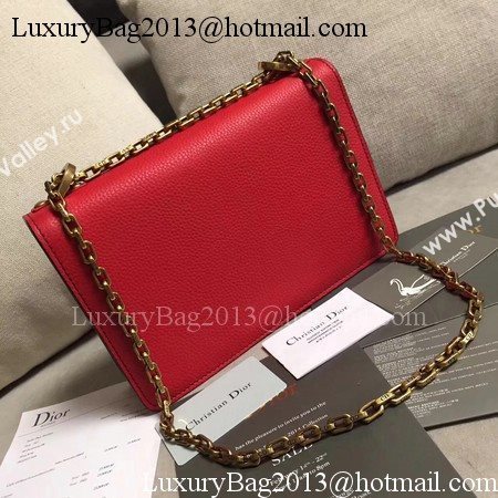 Dior JADIOR Flap Bag Calfskin M9003 Red