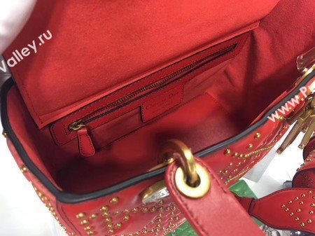 Dior Lady Dior Bag Original Sheeepskin Leather CD3892 Red