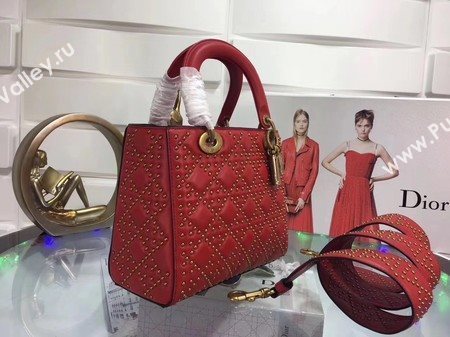 Dior Lady Dior Bag Original Sheeepskin Leather CD3892 Red