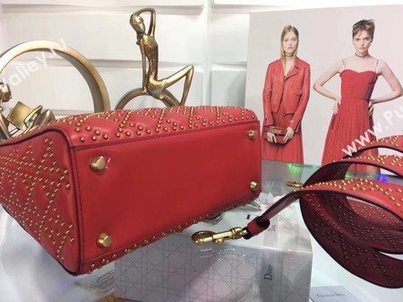 Dior Lady Dior Bag Original Sheeepskin Leather CD3892 Red