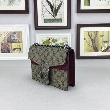 Gucci Mini Dionysus GG Canvas Shoulder Bag 421970 Wine