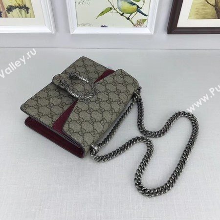 Gucci Mini Dionysus GG Canvas Shoulder Bag 421970 Wine