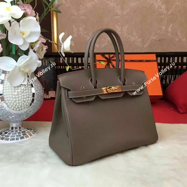 Hermes Birkin Bag Original Leather 17825 Grey