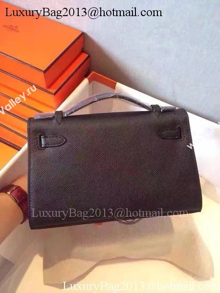 Hermes Kelly 22cm Tote Bag Original Leather KL22 Black