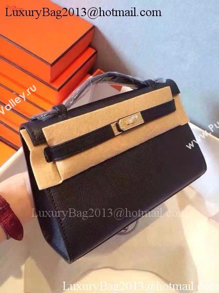 Hermes Kelly 22cm Tote Bag Original Leather KL22 Black