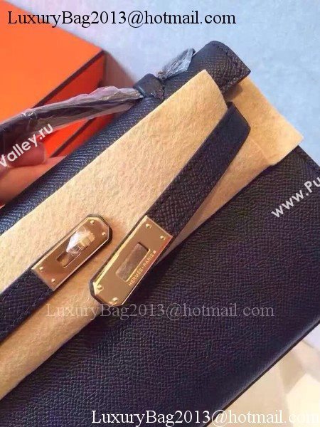 Hermes Kelly 22cm Tote Bag Original Leather KL22 Black