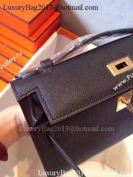 Hermes Kelly 22cm Tote Bag Original Leather KL22 Black