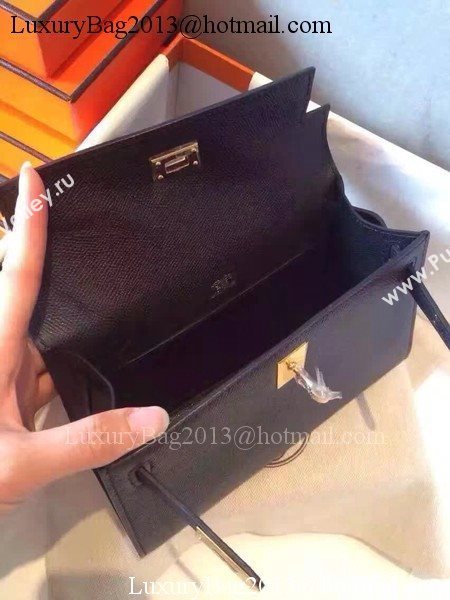 Hermes Kelly 22cm Tote Bag Original Leather KL22 Black