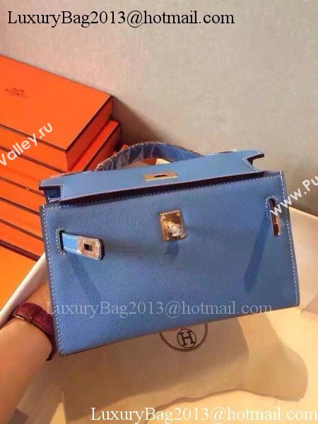 Hermes Kelly 22cm Tote Bag Original Leather KL22 Blue