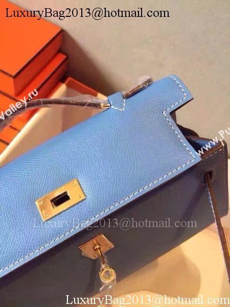 Hermes Kelly 22cm Tote Bag Original Leather KL22 Blue