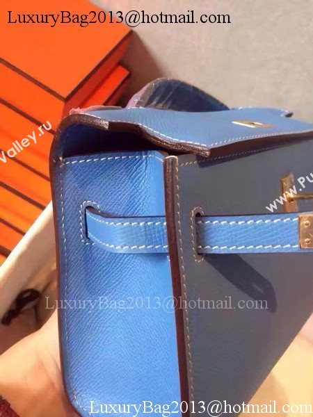 Hermes Kelly 22cm Tote Bag Original Leather KL22 Blue