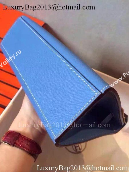 Hermes Kelly 22cm Tote Bag Original Leather KL22 Blue