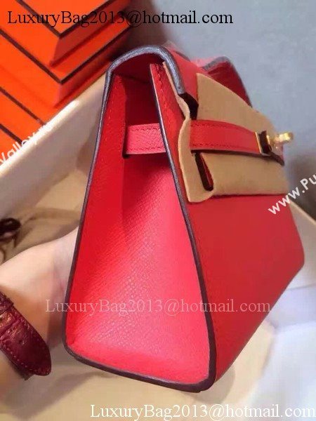 Hermes Kelly 22cm Tote Bag Original Leather KL22 Red