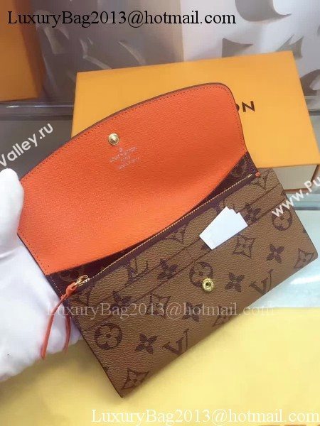 Louis Vuitton Monogram Canvas Emilie Wallet M60136 Orange