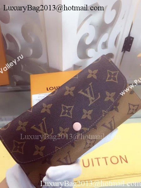 Louis Vuitton Monogram Canvas Emilie Wallet M60136 Pink