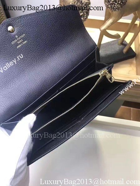 Louis Vuitton Monogram Empreinte SARAH WALLET M61182 Black