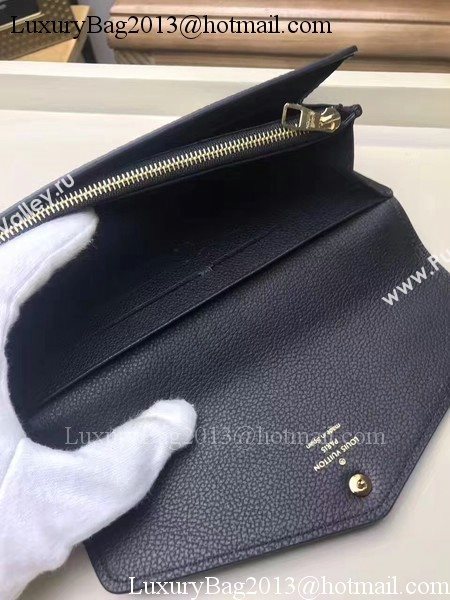 Louis Vuitton Monogram Empreinte SARAH WALLET M61182 Black