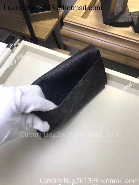 Louis Vuitton Monogram Empreinte SARAH WALLET M61182 Black