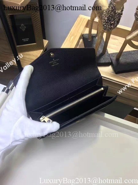 Louis Vuitton Monogram Empreinte SARAH WALLET M61182 Black