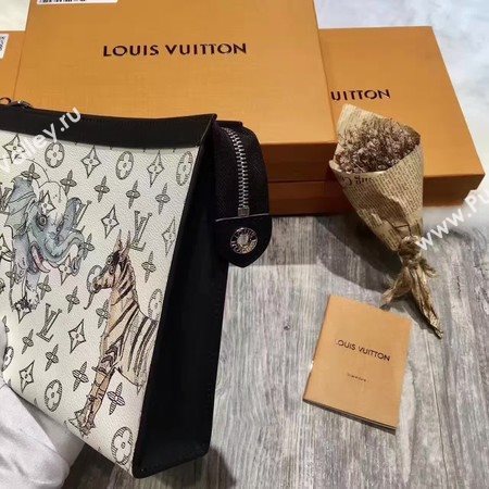 Louis Vuitton Monogram Savane Canvas POCHETTE VOYAGE MM M66639 White