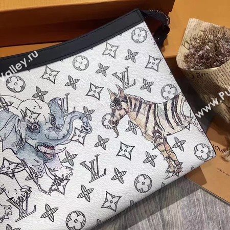 Louis Vuitton Monogram Savane Canvas POCHETTE VOYAGE MM M66639 White