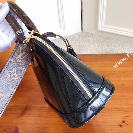 Louis Vuitton Monogram Vernis ALMA BB M54704 Black