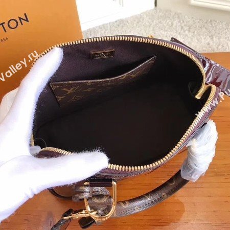 Louis Vuitton Monogram Vernis ALMA BB M54704 Brown