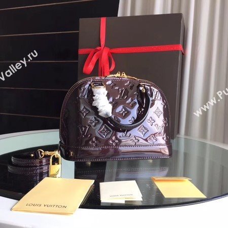 Louis Vuitton Monogram Vernis Alma BB M91606 Brown