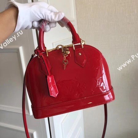 Louis Vuitton Monogram Vernis Alma BB M91606 Red