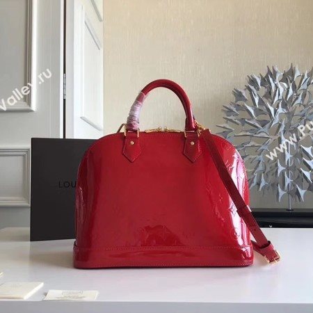 Louis Vuitton Monogram Vernis Alma PM M91611 Red