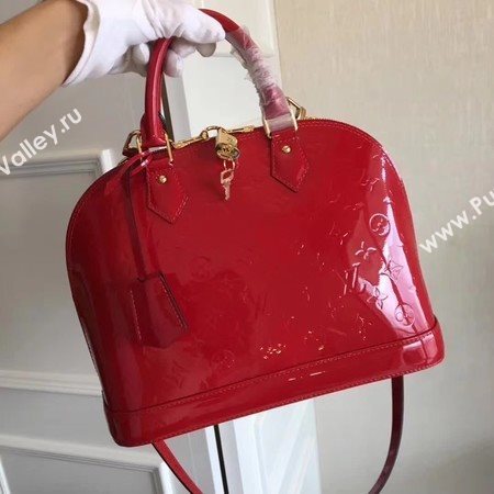 Louis Vuitton Monogram Vernis Alma PM M91611 Red